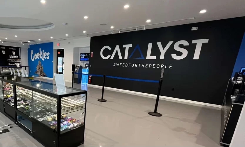 Interior view of Catalyst Cannabis in Antioch, California
