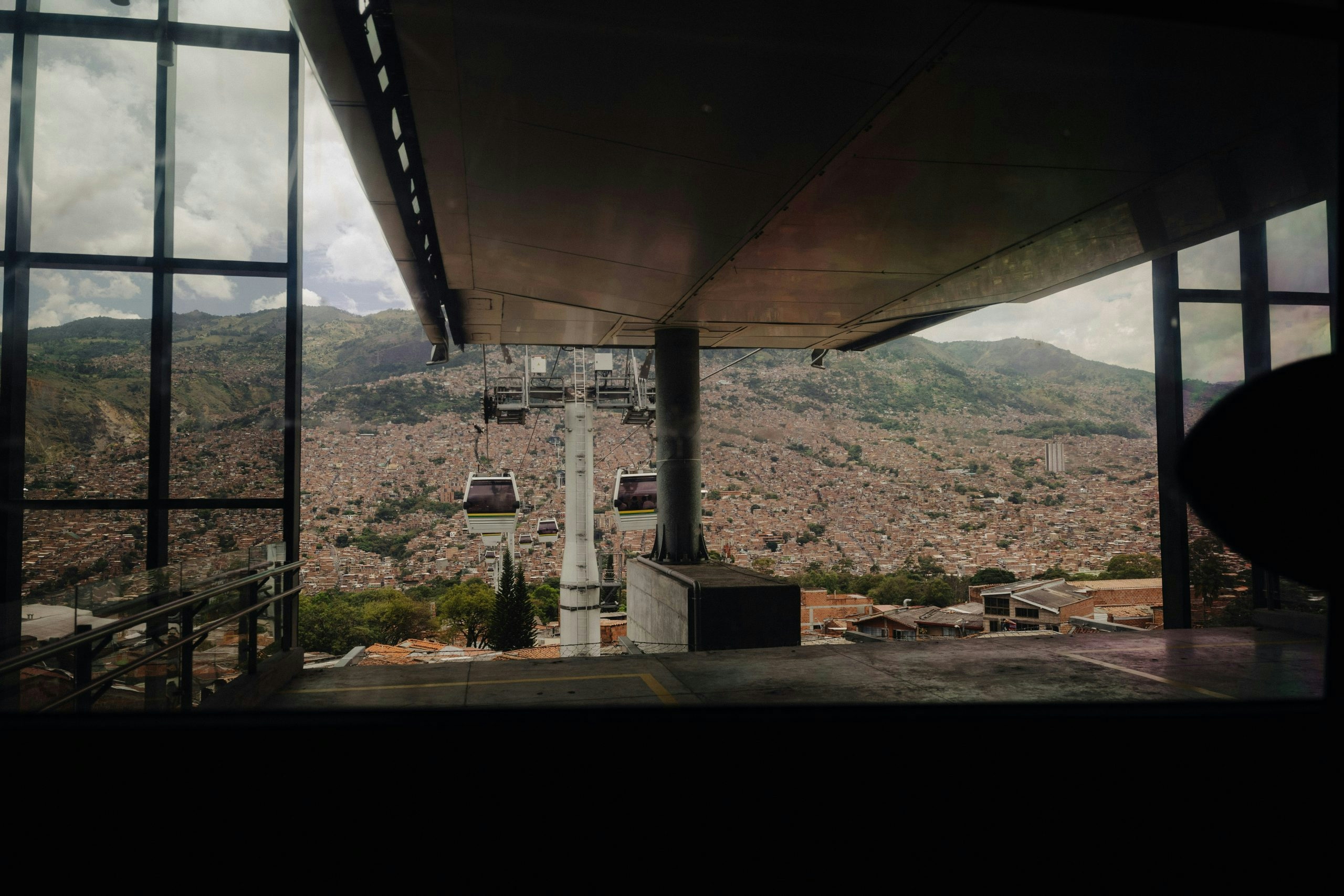 Cable cars connecting neighborhoods across the Aburrá Valley in Medellín