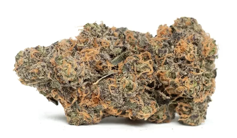 Detailed view of Pink Runtz flower showcasing frosty trichomes and premium bud structure