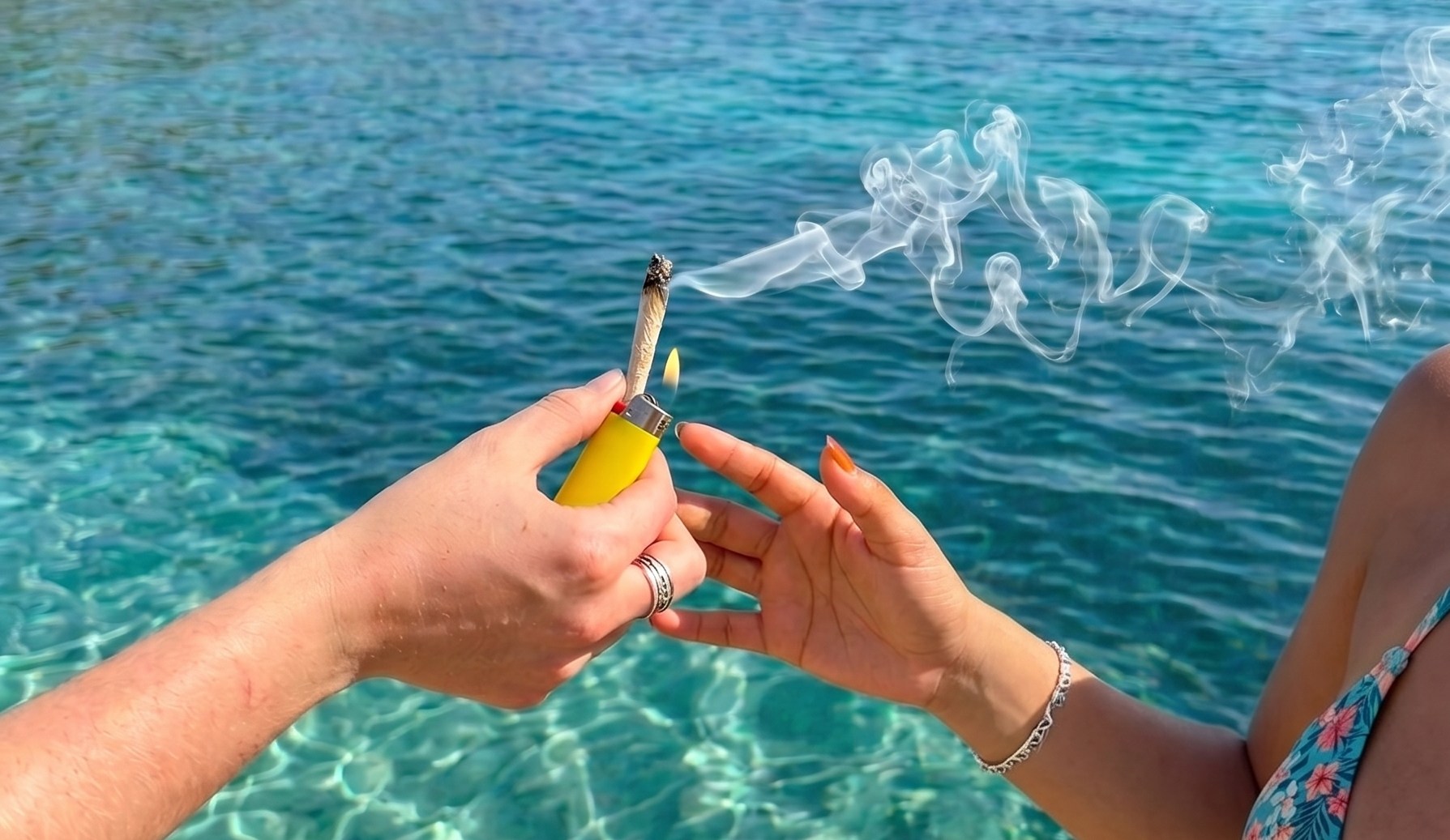 friends sharing a joint