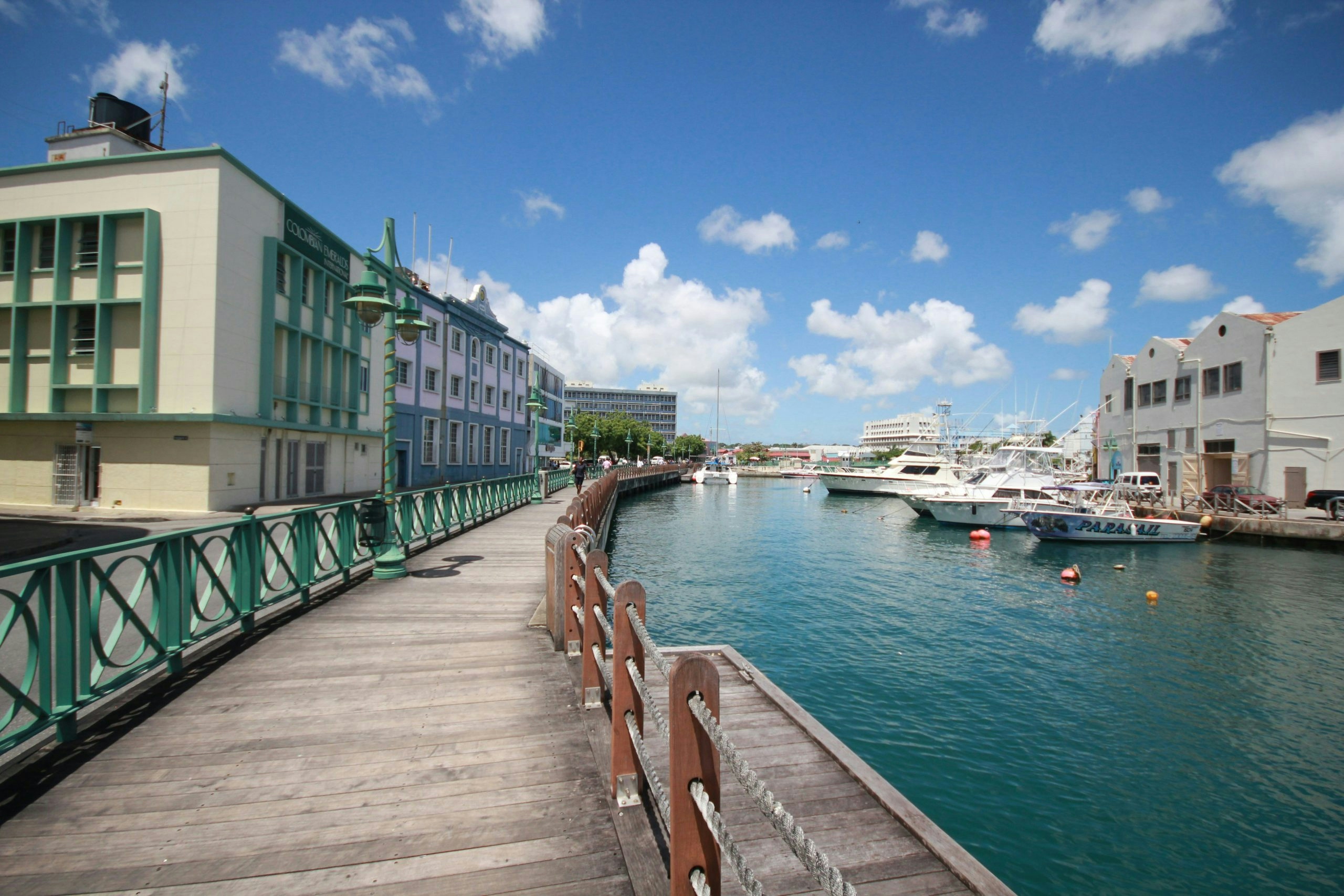 Key West waterfront with boats, palm trees, and the clear waters surrounding the island