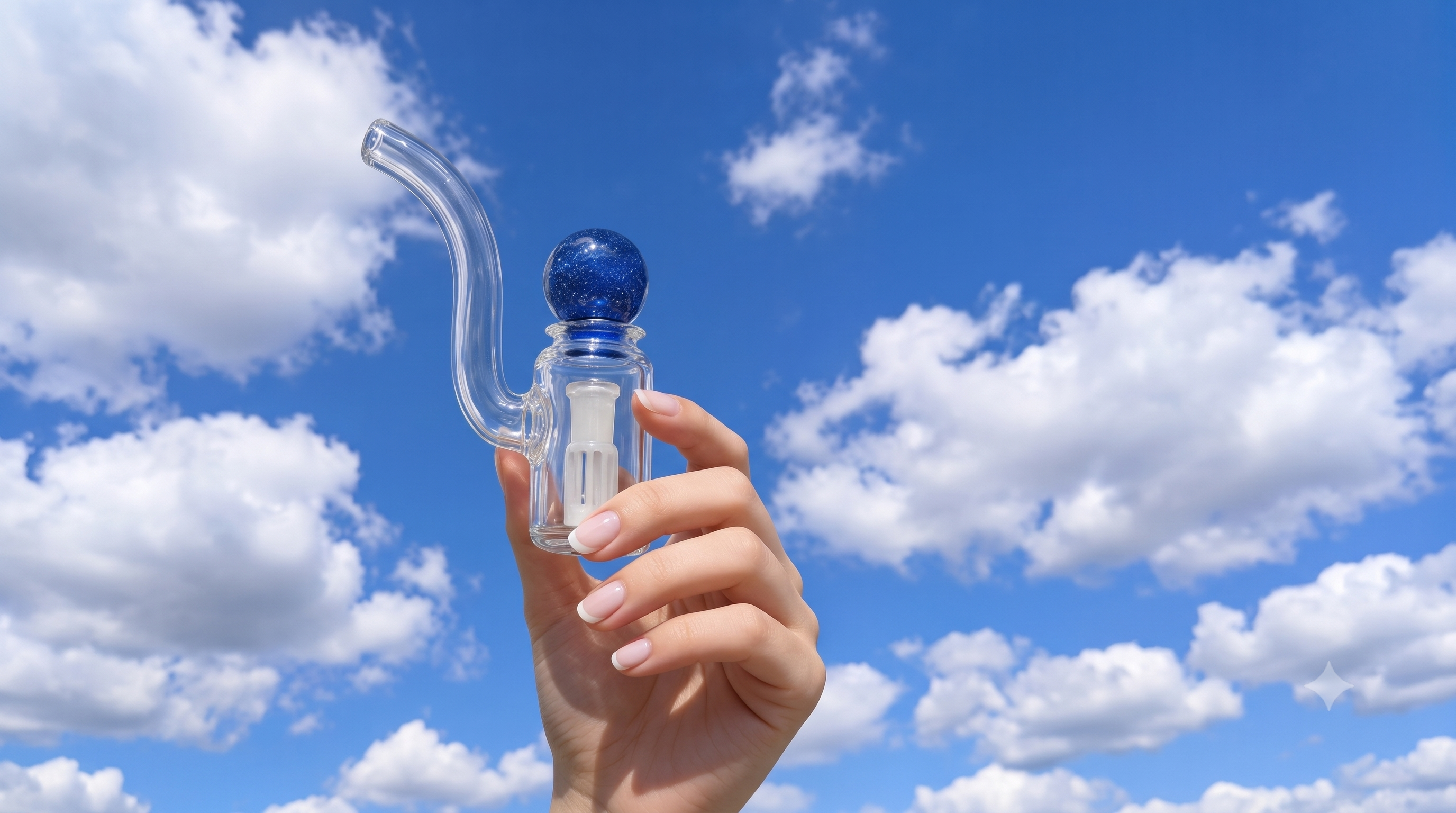Close-up of a hand holding a cannabis dabbing tool for concentrate use