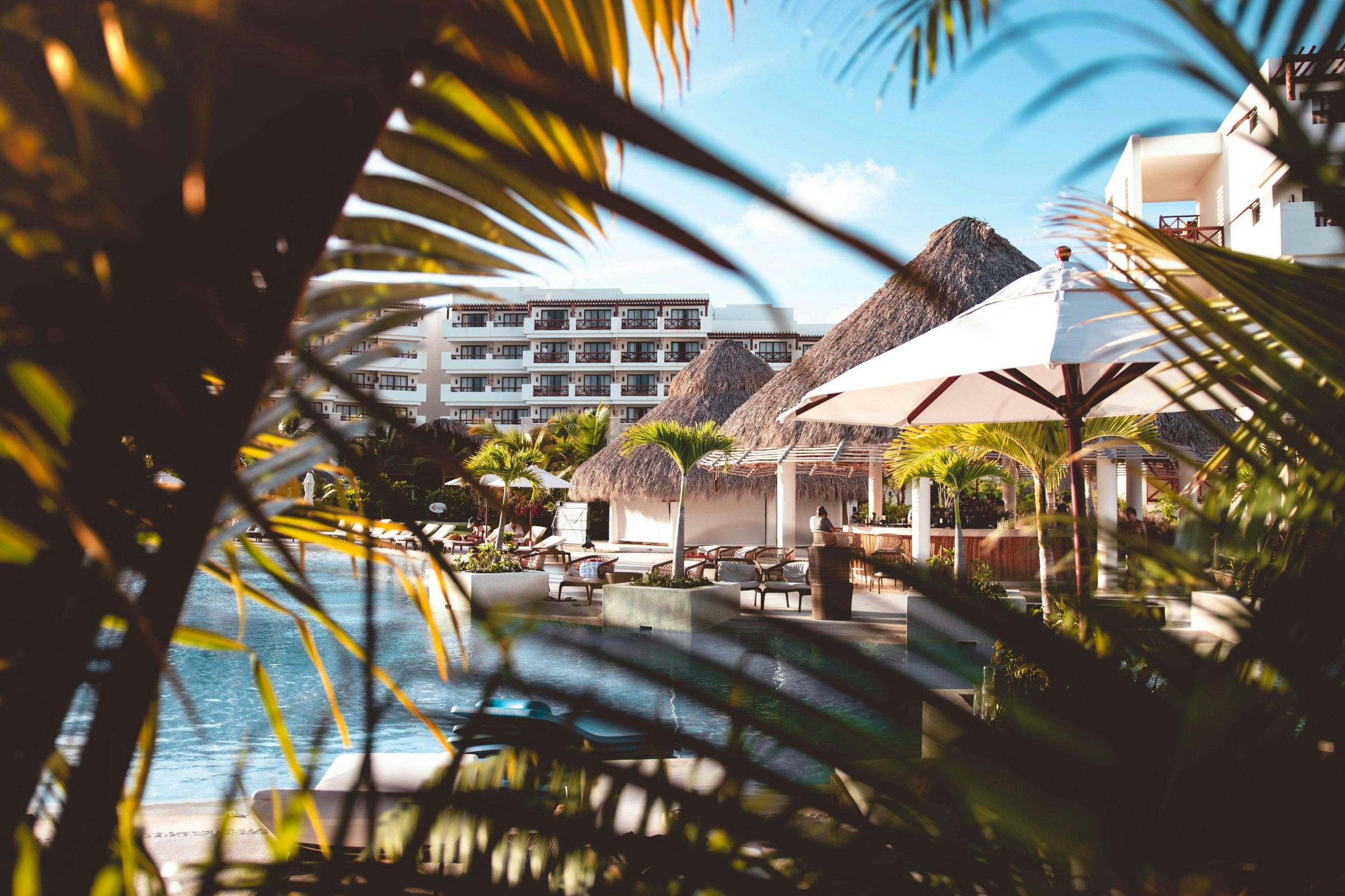 Luxury beachfront hotel overlooking the turquoise waters of Punta Cana