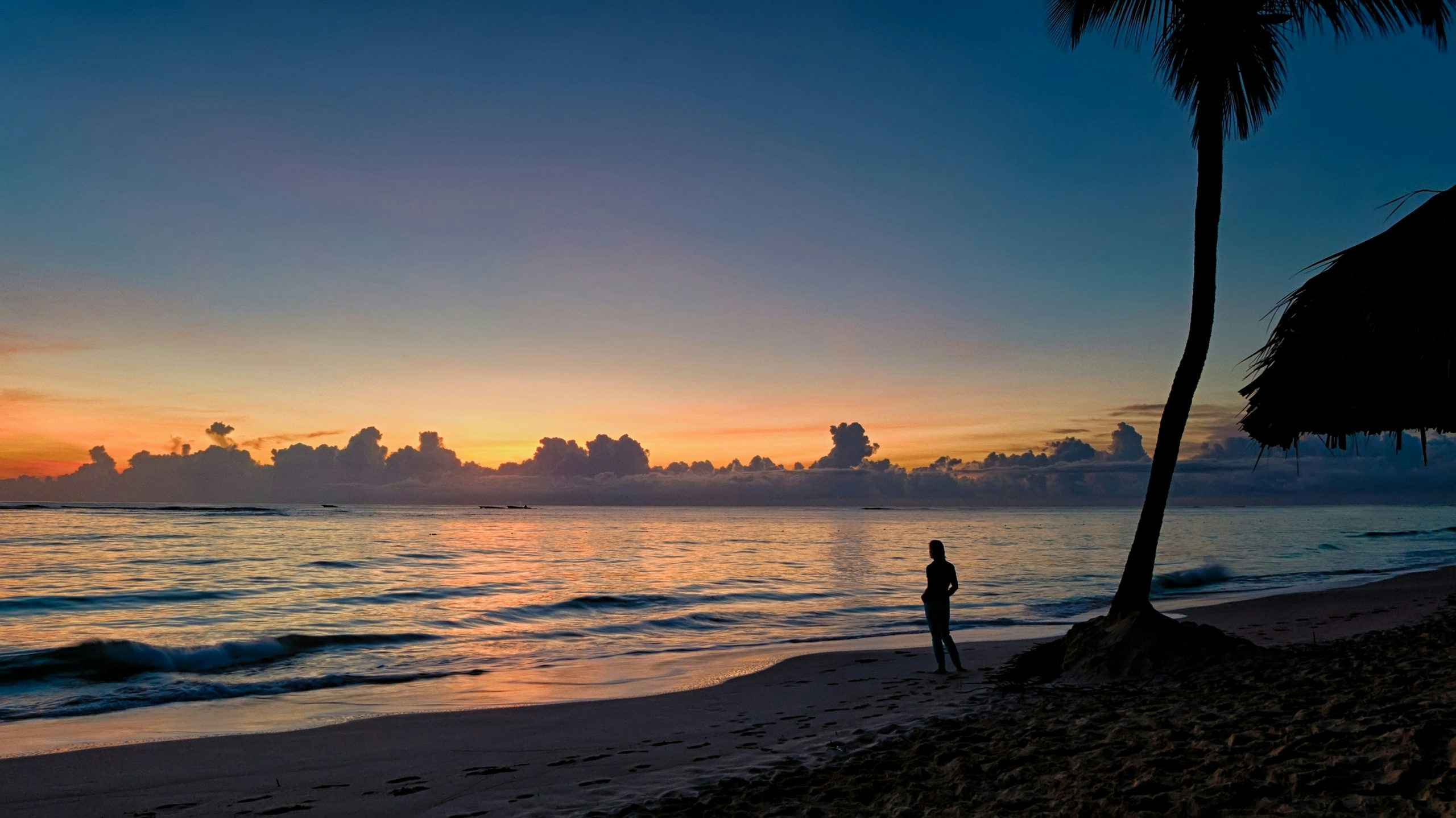 person enjoing a sunset