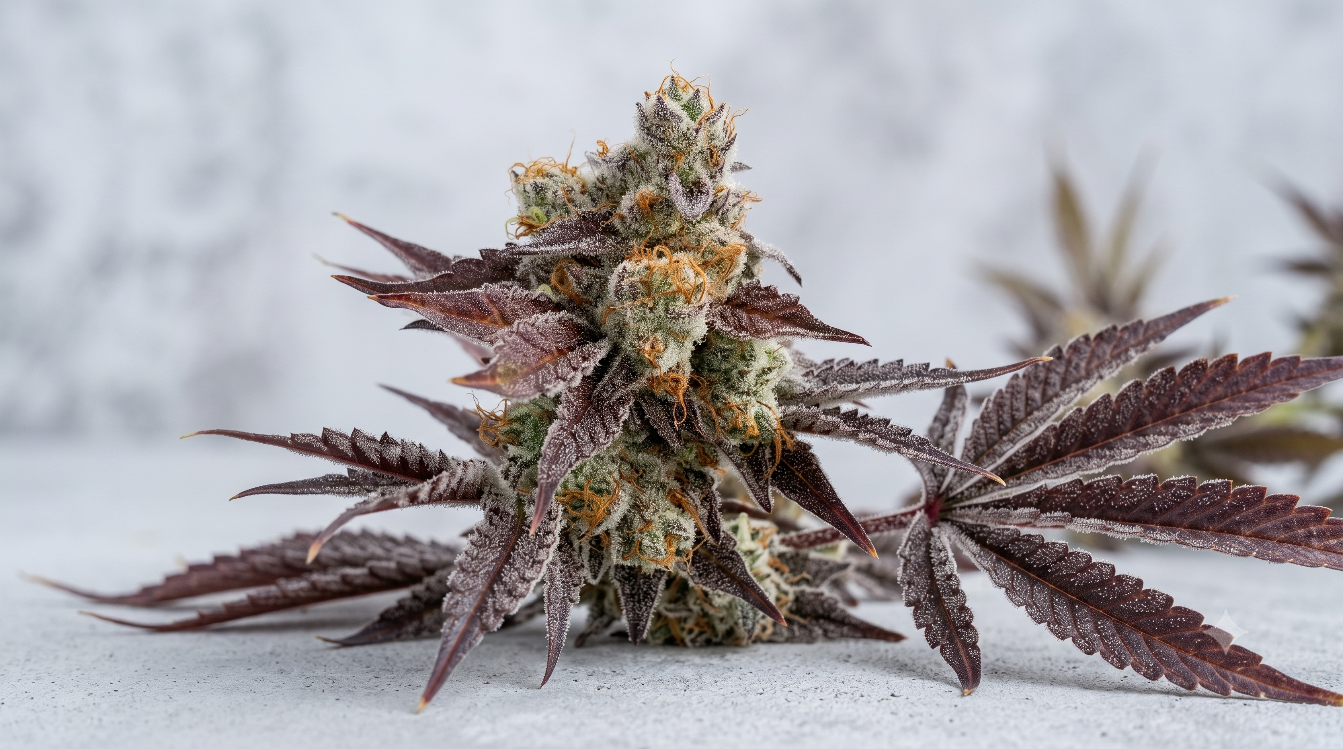 Close-up of a Don Mega flower displayed in hand, highlighting its dense bud structure
