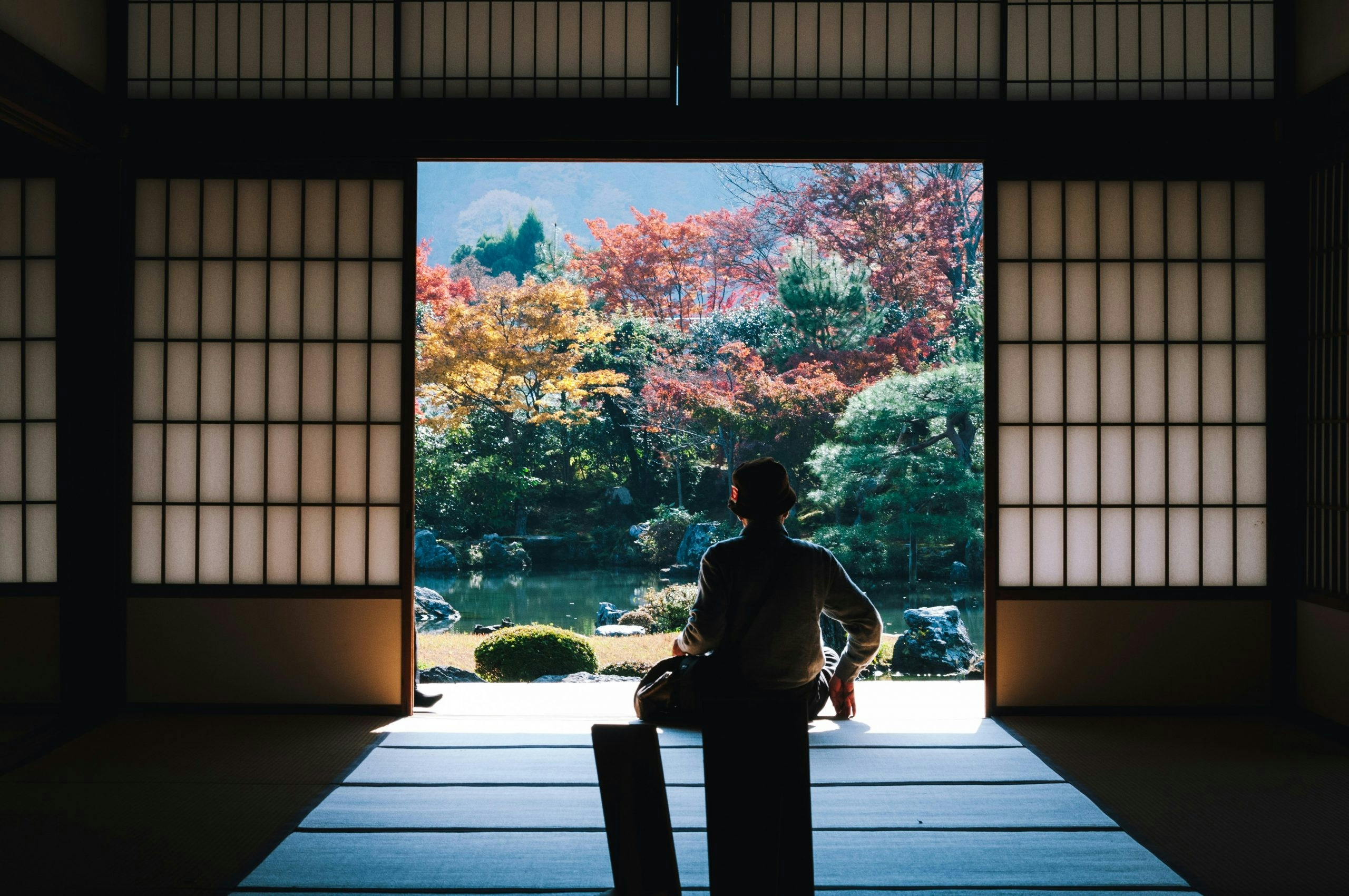 Historic Japanese street lined with traditional wooden buildings