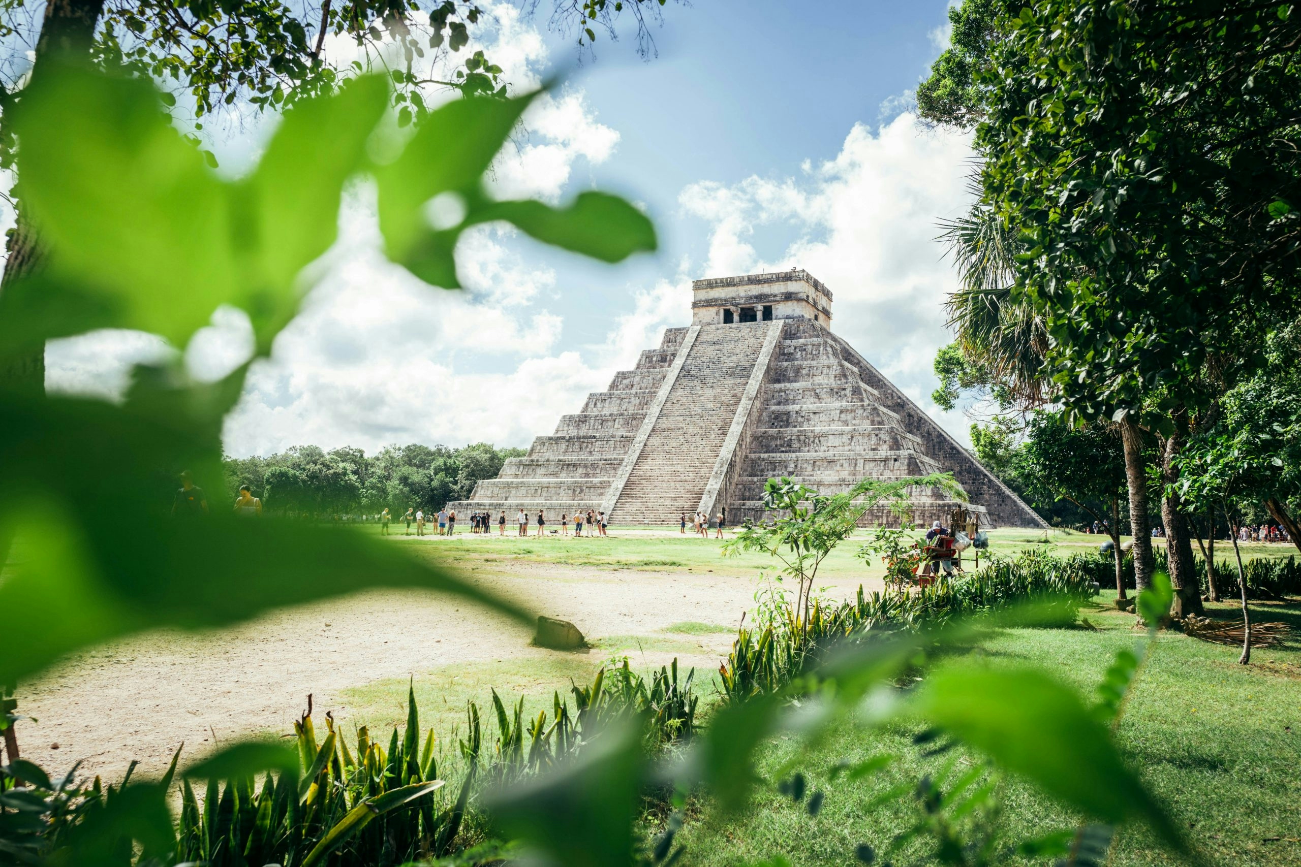 Ancient Mayan ruins at Tulum overlooking the Caribbean Sea