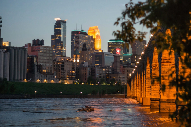 Minneapolis skyline view in Minnesota