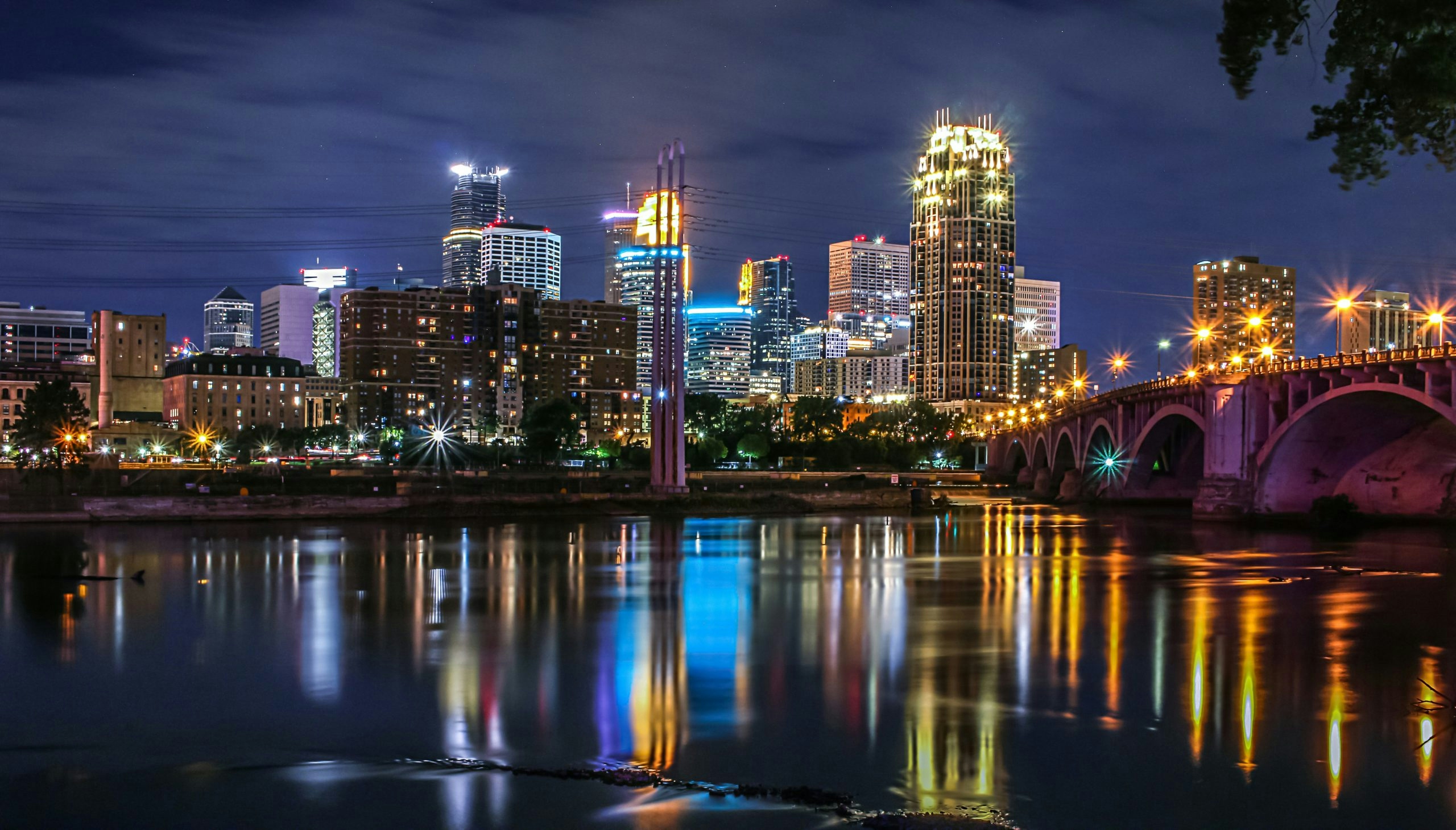 Downtown Minneapolis cityscape with modern buildings