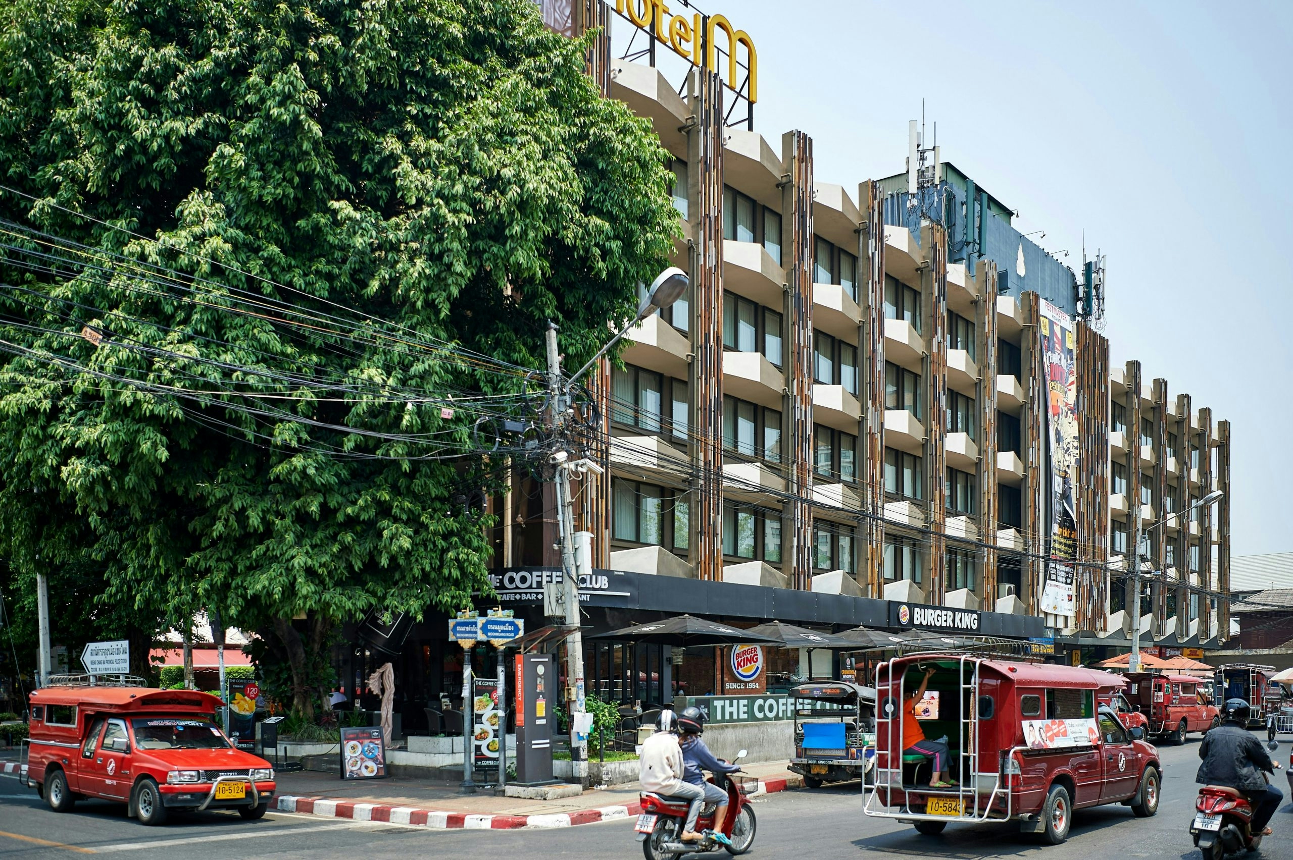 Bustling street in Chiang Mai, Thailand