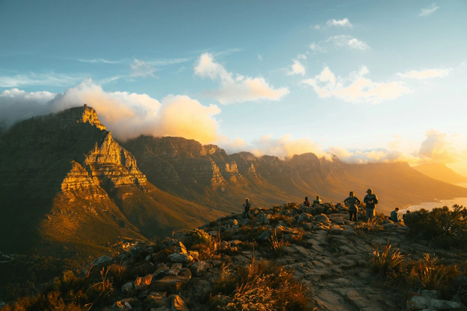 Scenic view of Table Mountain