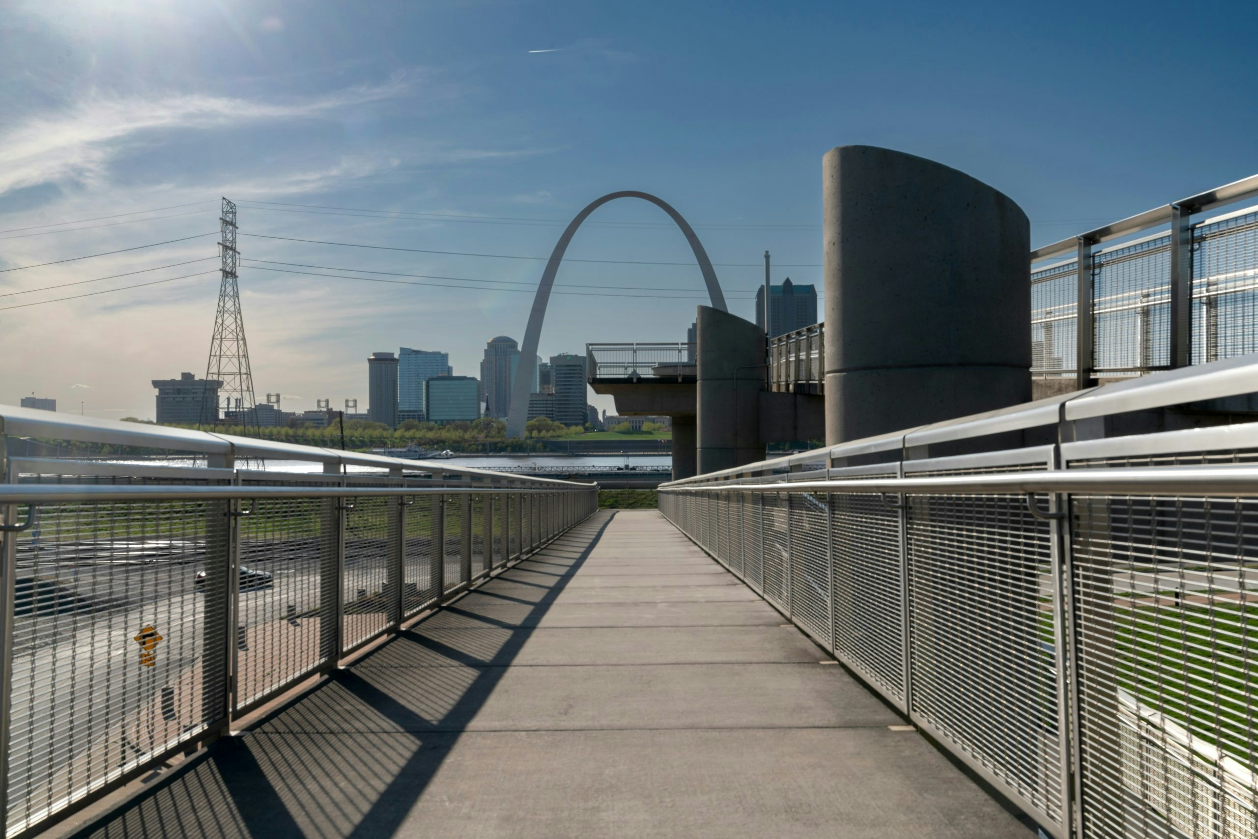 The iconic Gateway Arch towering over downtown St. Louis