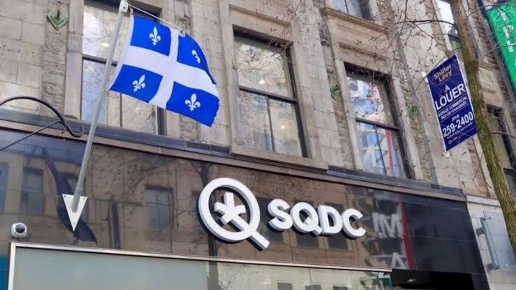 Exterior of an SQDC cannabis store in Montreal, Quebec