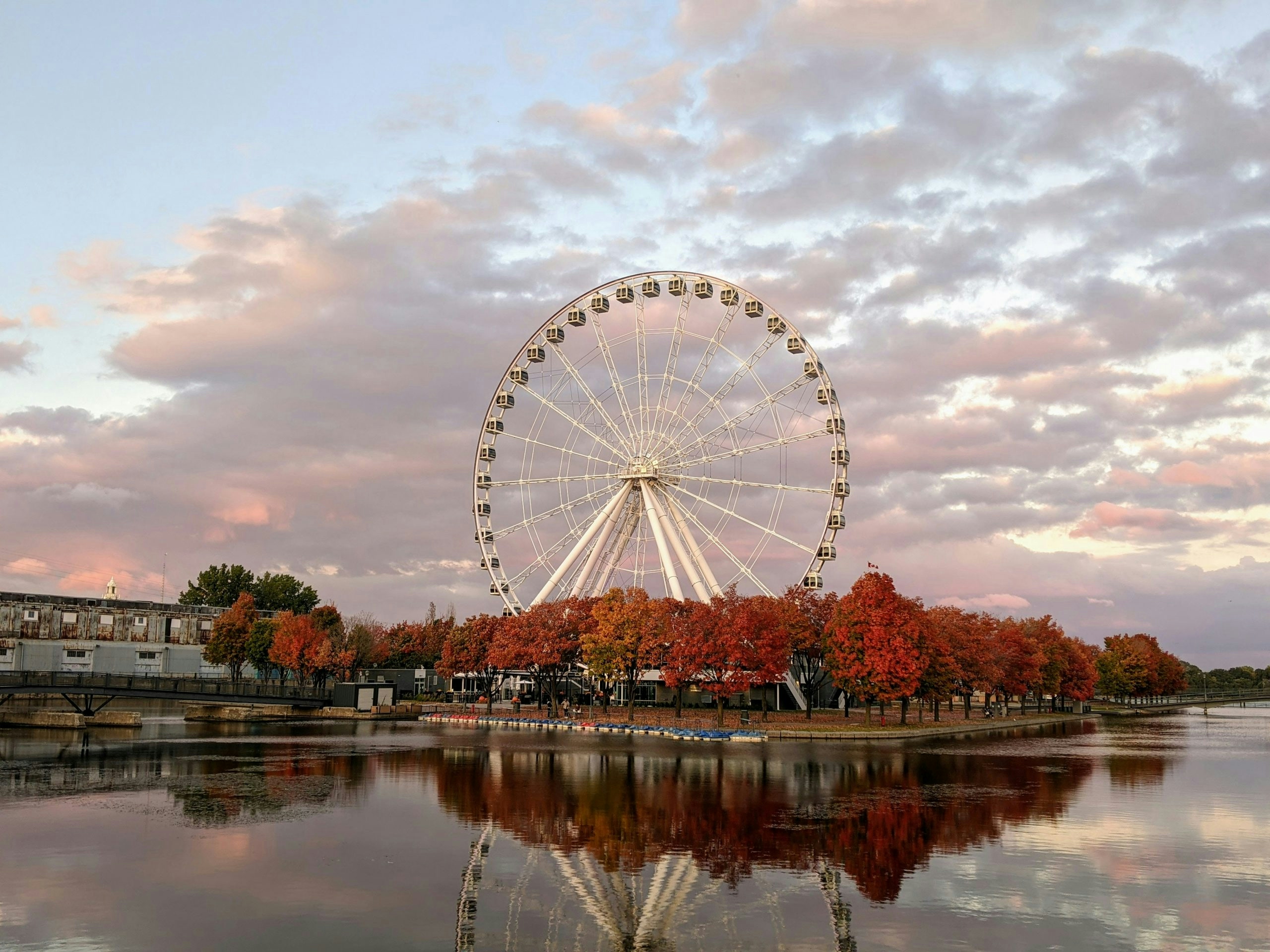Scenic riverside view in Montreal