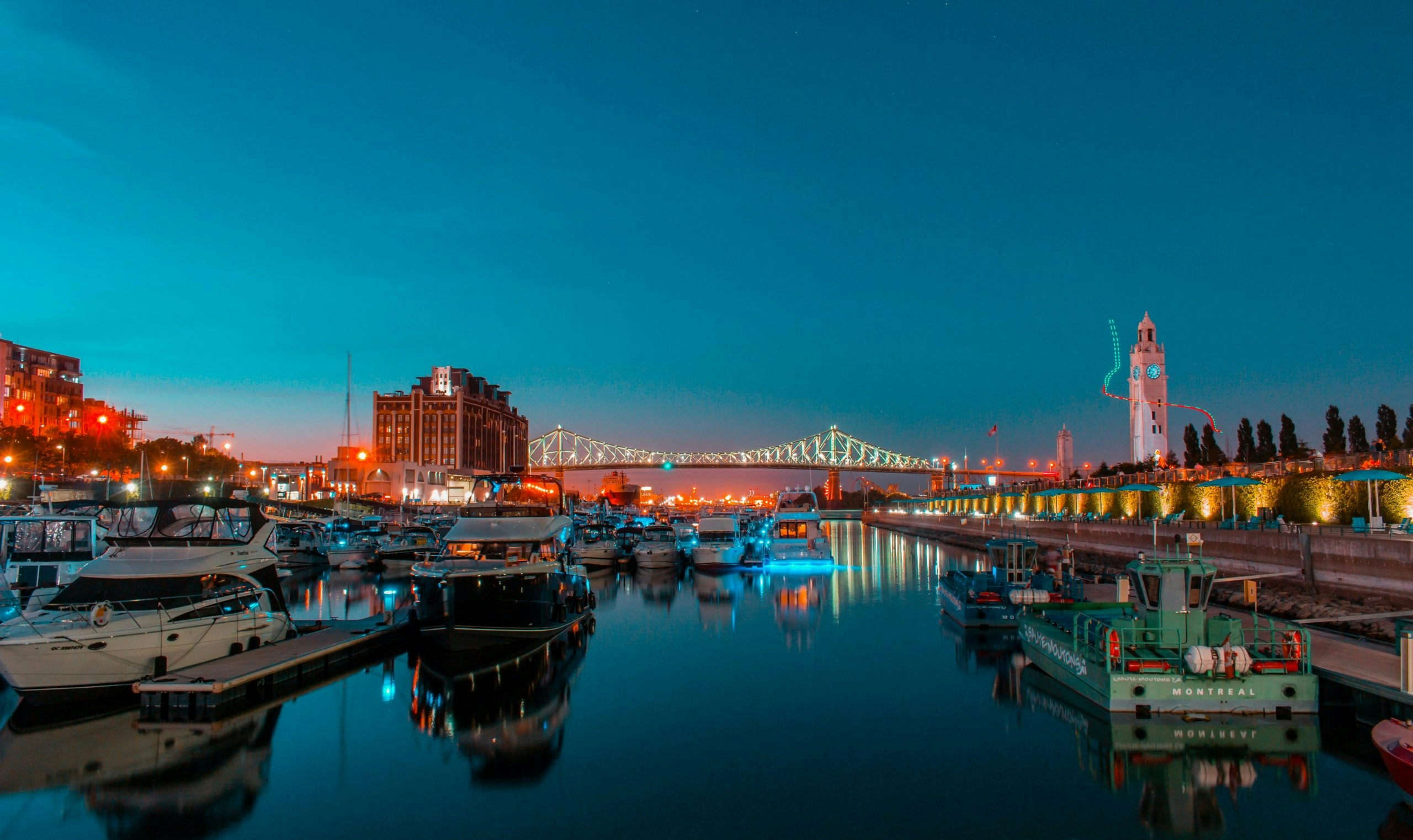 Waterfront view of the St. Lawrence River in Montreal