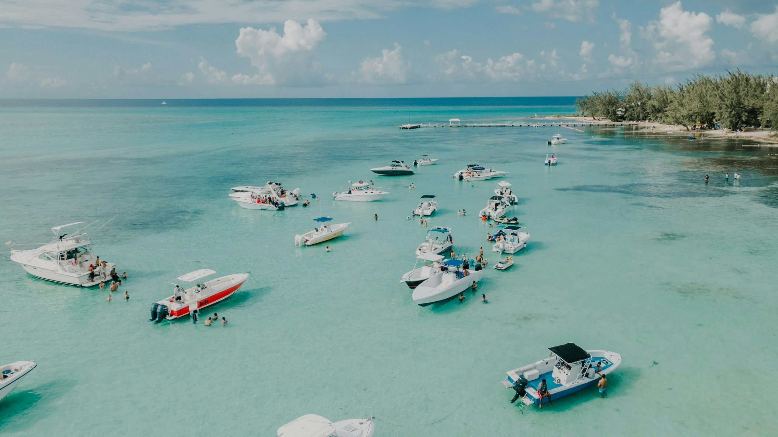 Turquoise Caribbean Sea surrounding the Cayman Islands