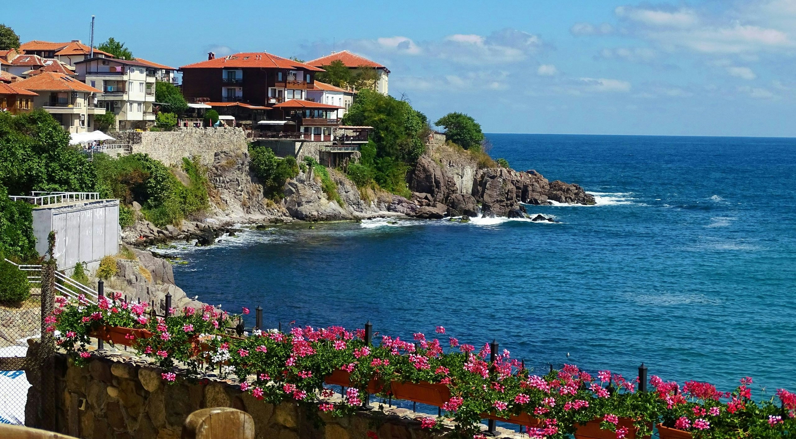 Scenic Bulgarian coastline overlooking the sea