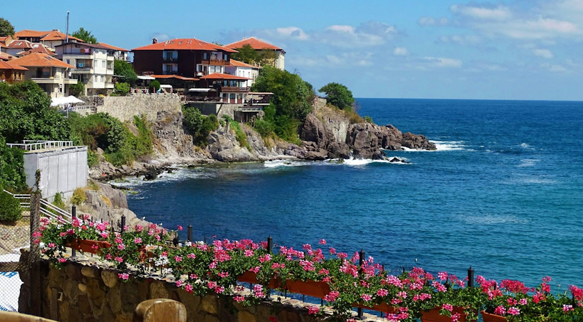 Scenic Bulgarian coastline overlooking the sea