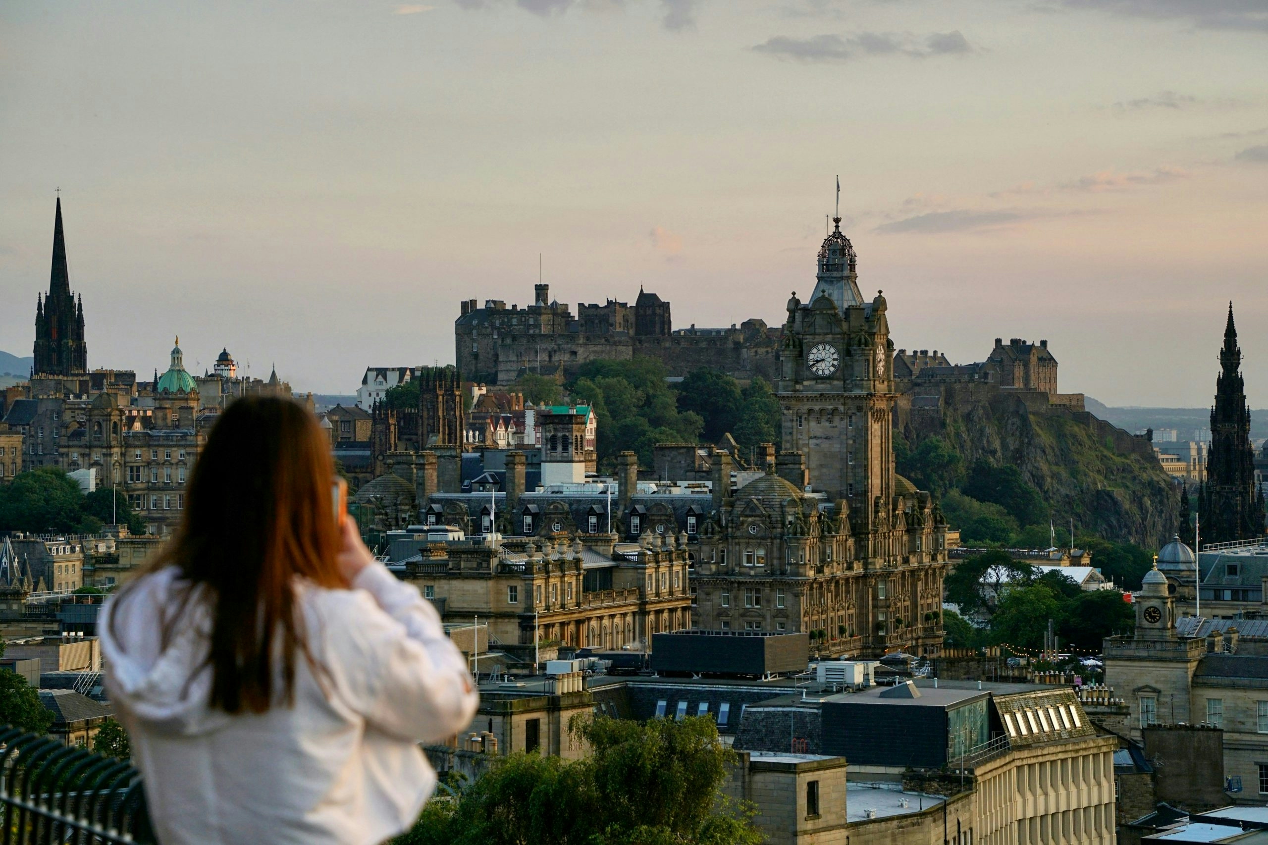 Picturesque Edinburgh skyline with historic architecture