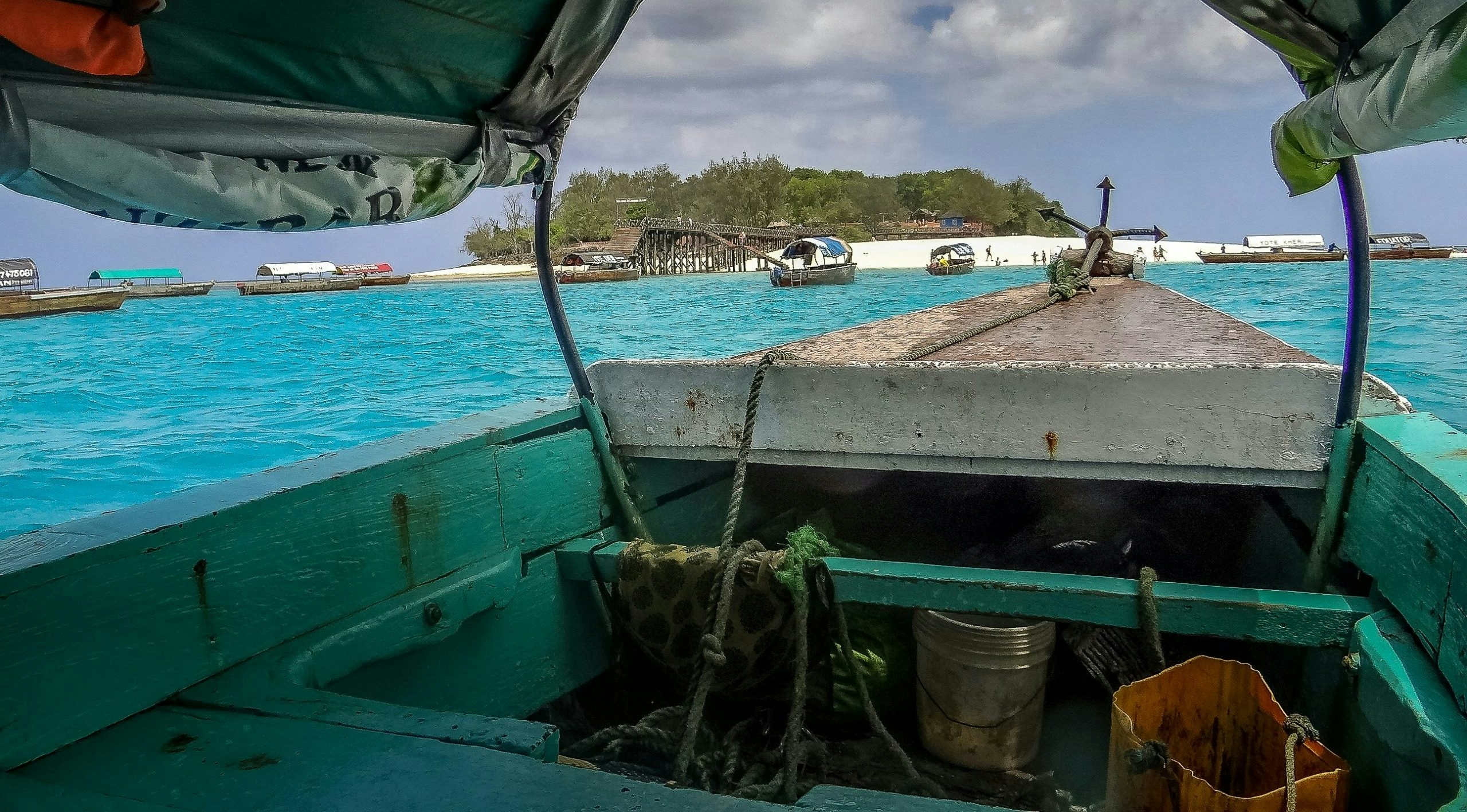 little boat sailing in zanzibar