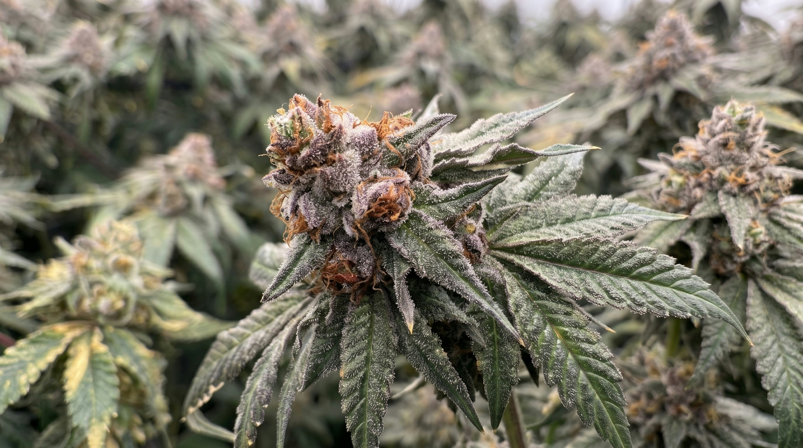 close up of the dirty sprite weed strain plant
