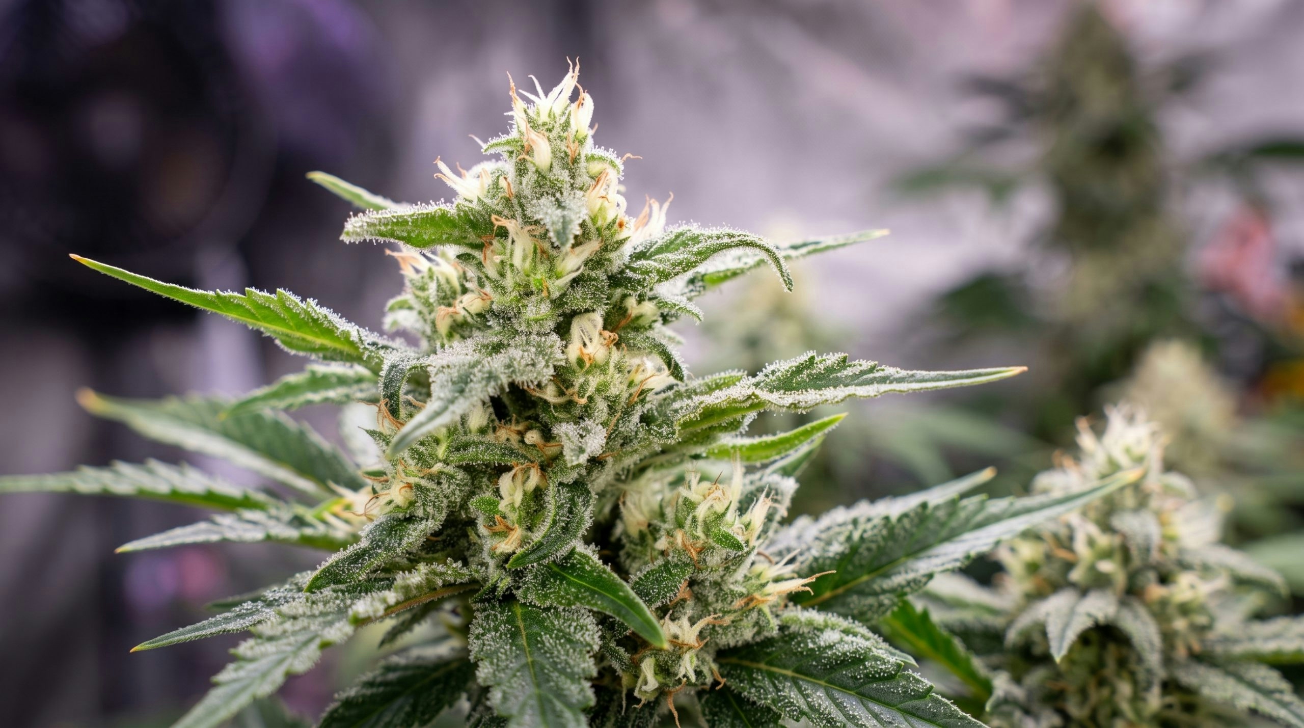 Cannabis plant growing in a natural setting