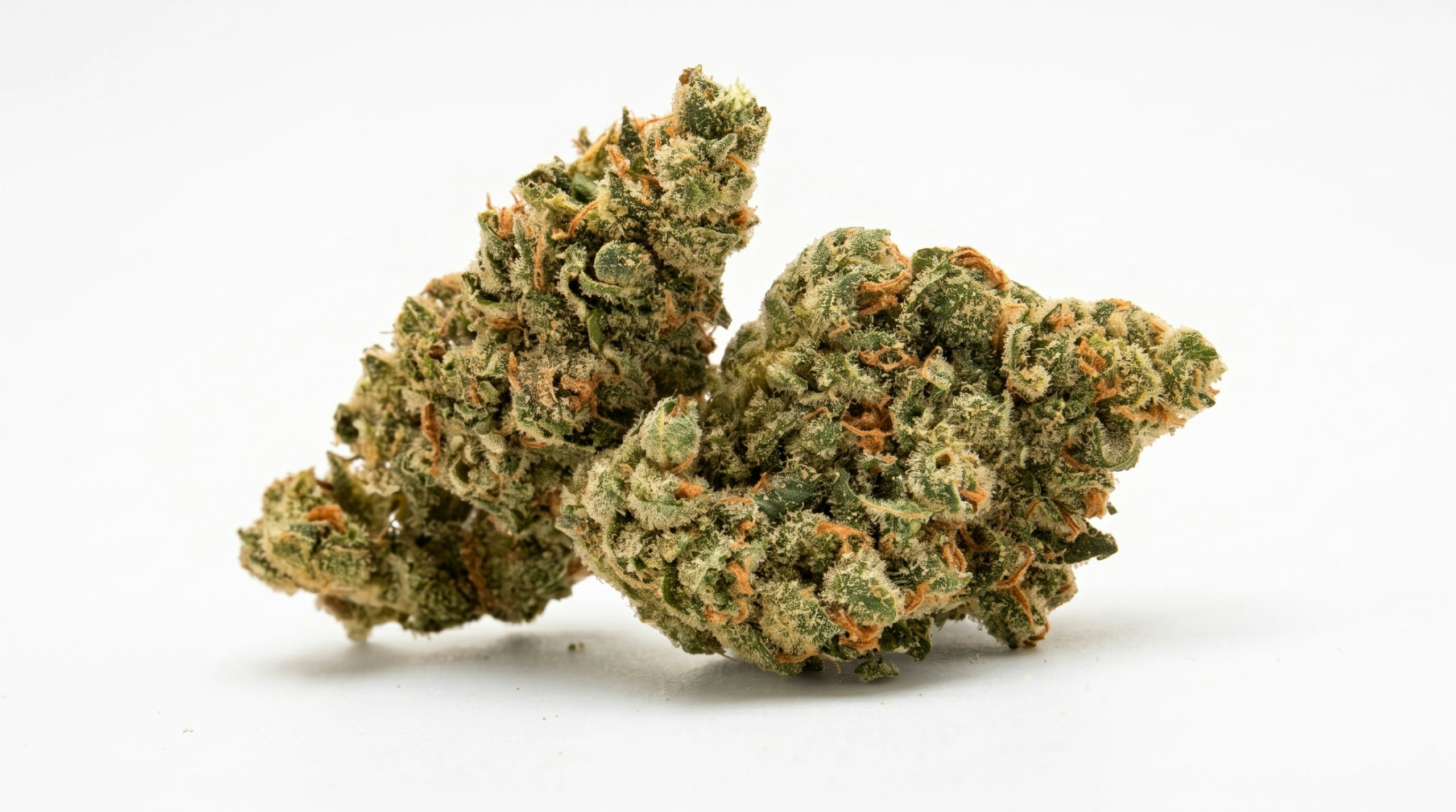 Cannabis bud on a white background