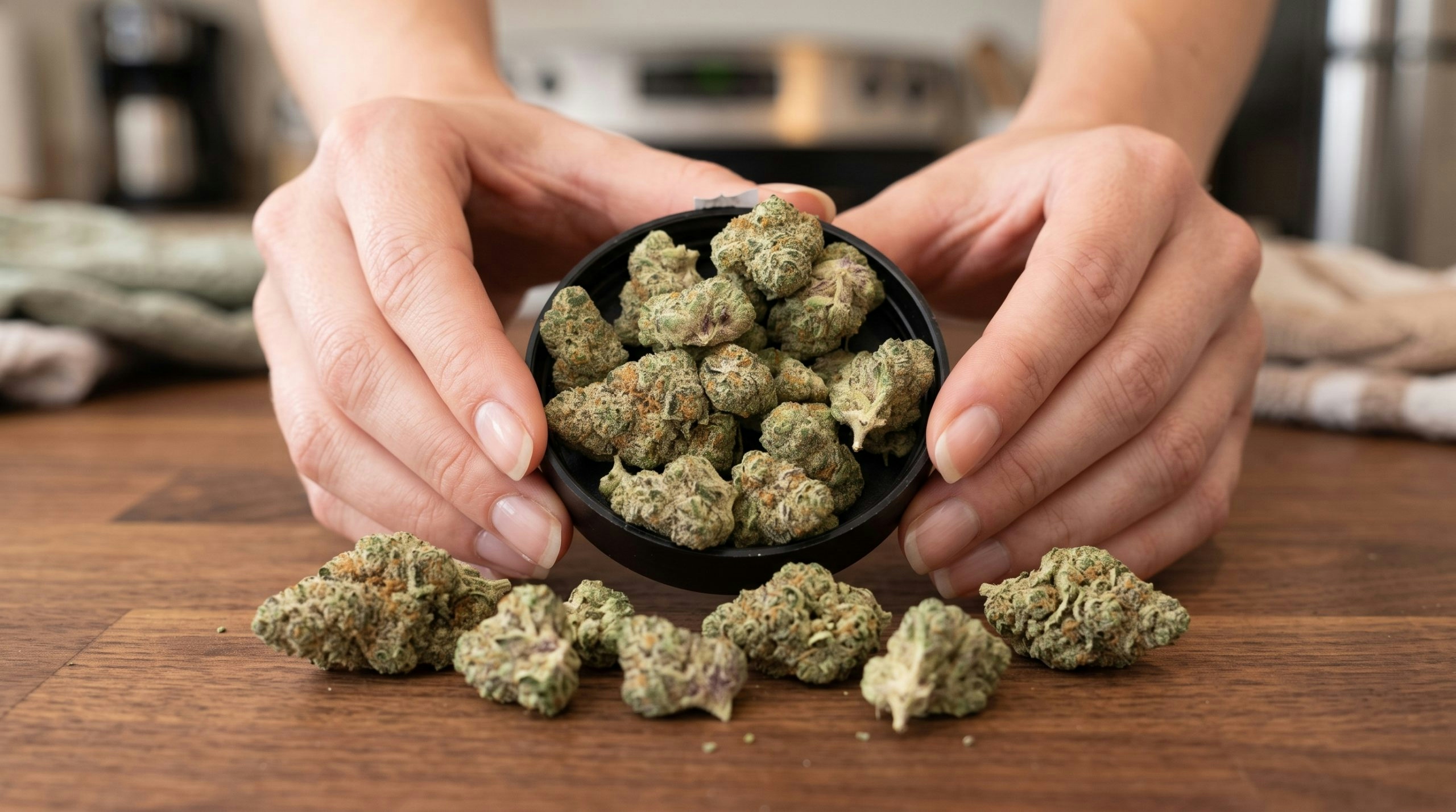 Multiple cannabis flower buds