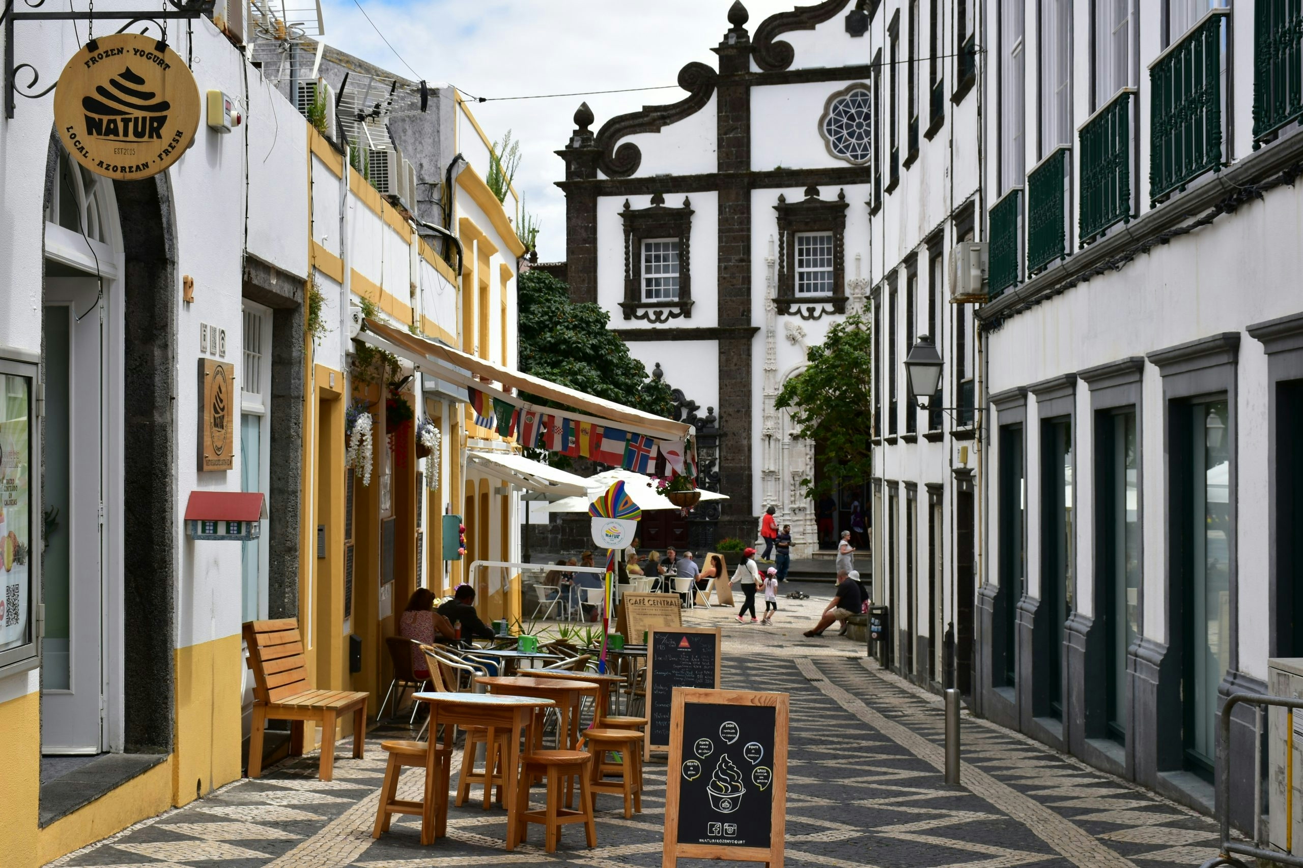 traditional street in azores