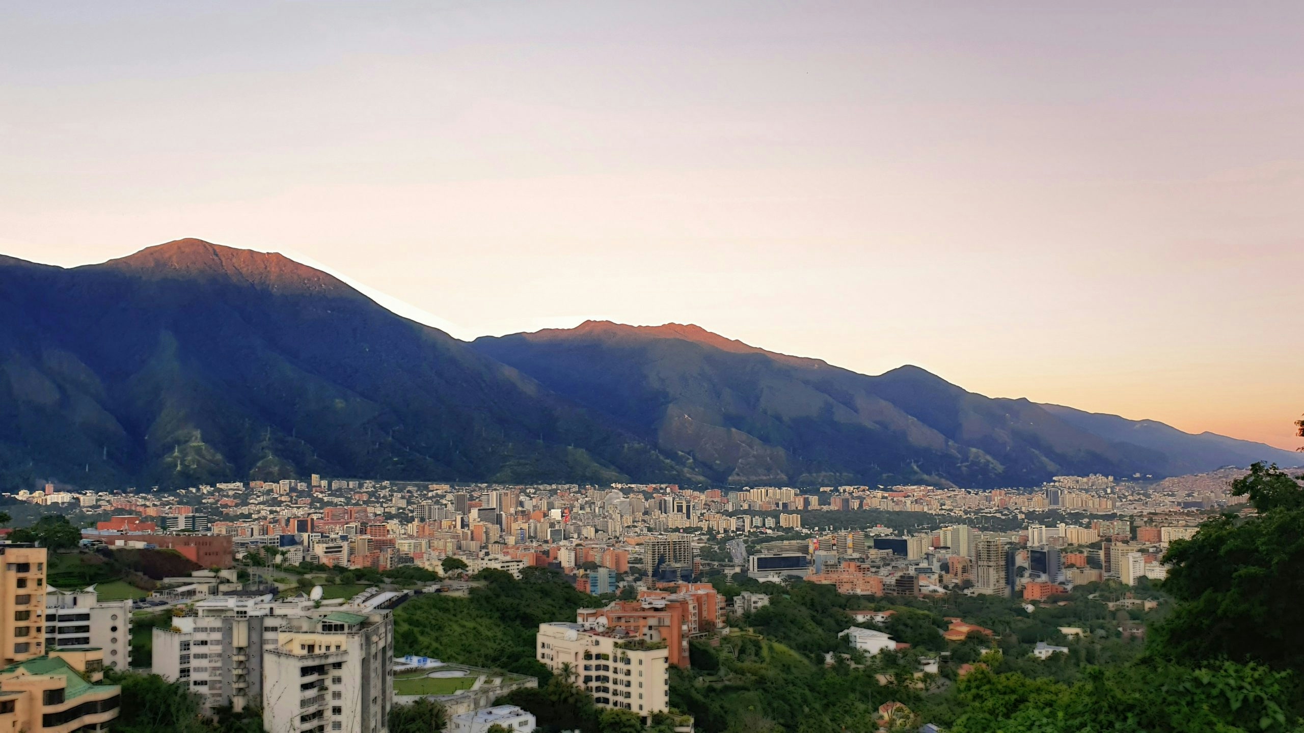sunset in Caracas