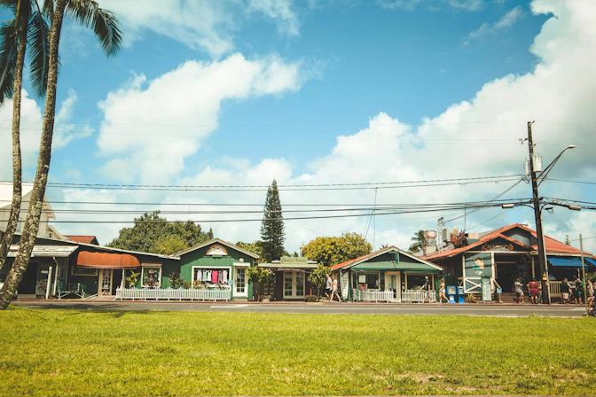 Traditional Hawaiian-style homes in Kauai