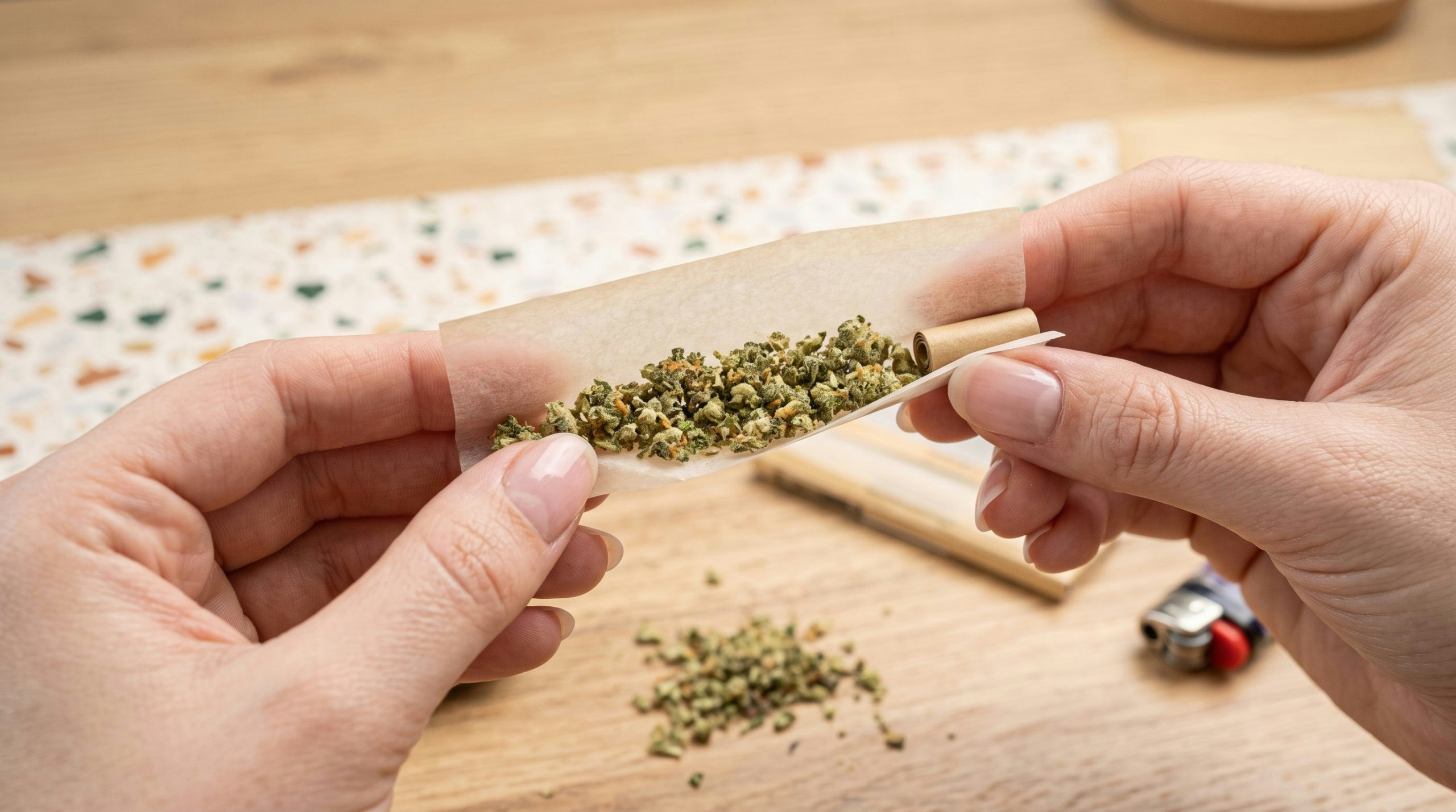 hand-rolling a joint